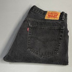 Levi's 505 Men's Size W36/L29 Regular Fit 100% Cotton Black Denim Jeans